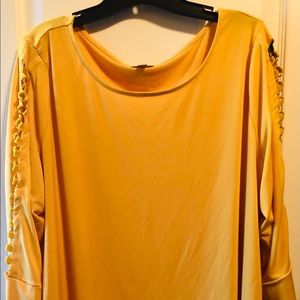 Beautiful Yellow Top with Chain Link Design on Arm
